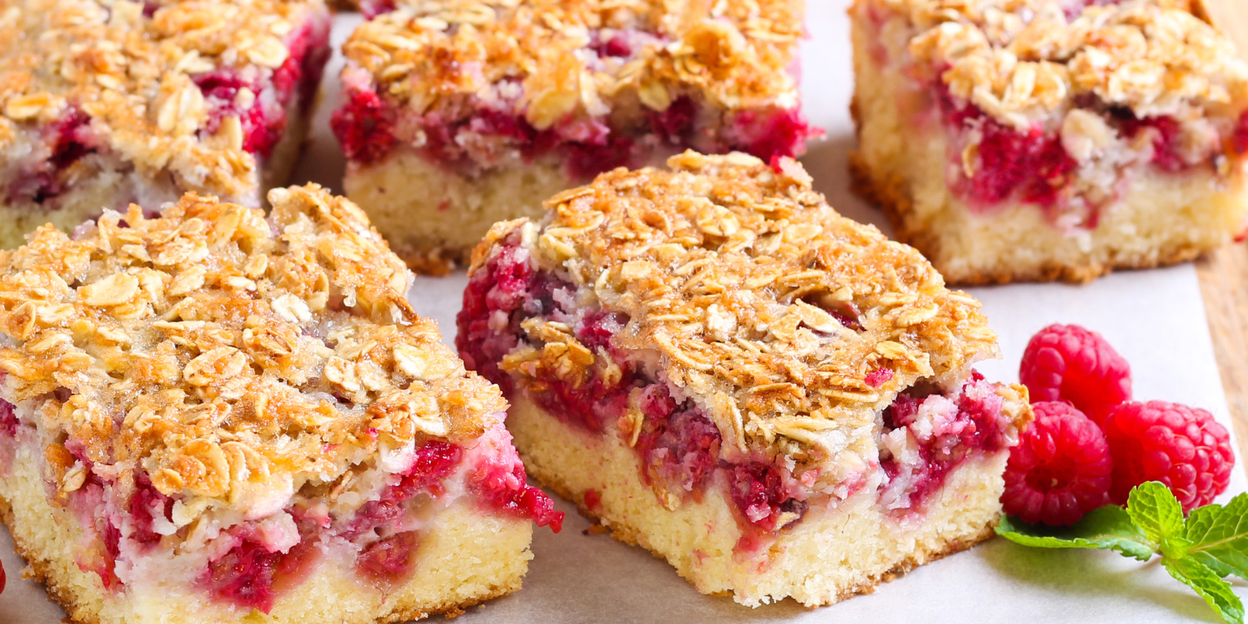 Fennec Frozen Raspberry Oat Crumble Cake Squares
